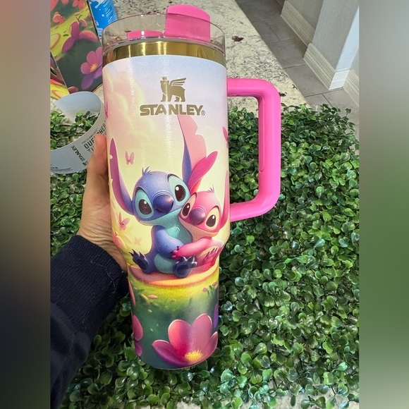 Stanley Pink and Blue Tumbler with Straw - Picture 4 of 7